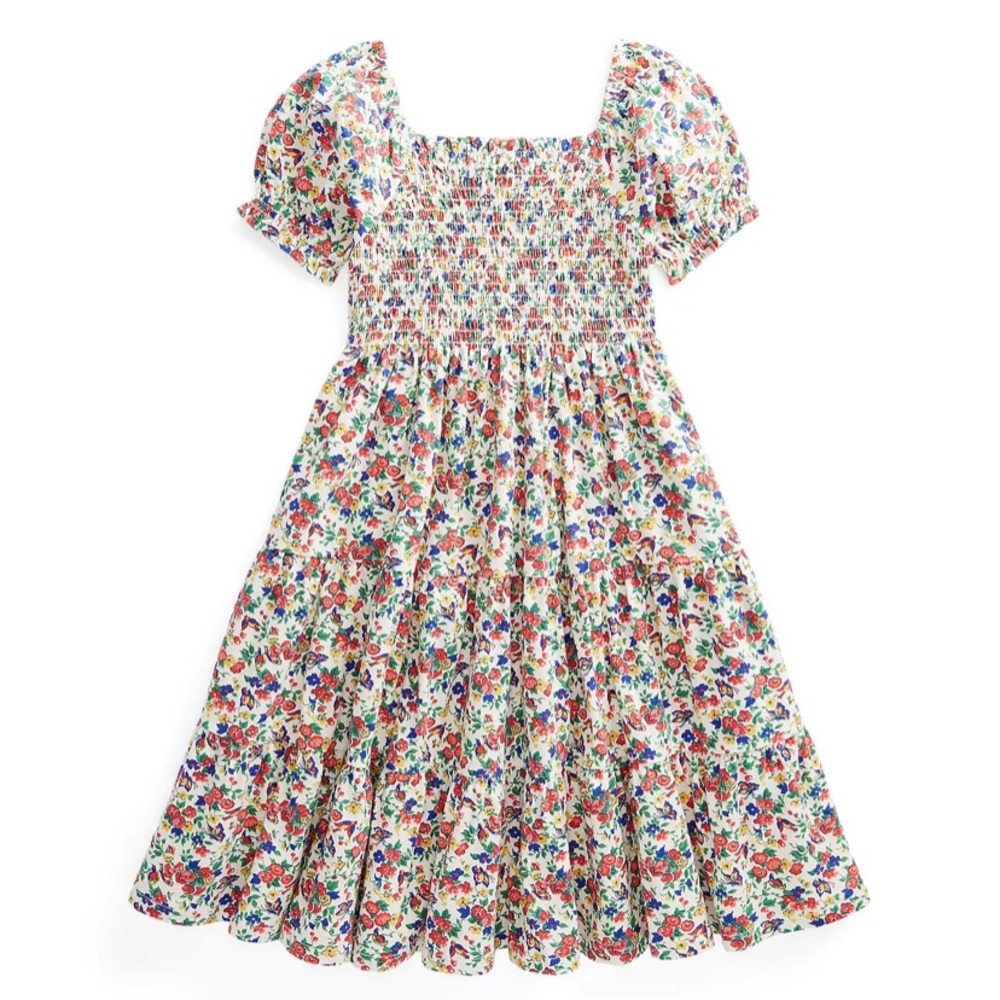 NWT Big Girls Polo Ralph Lauren Smocked Dress